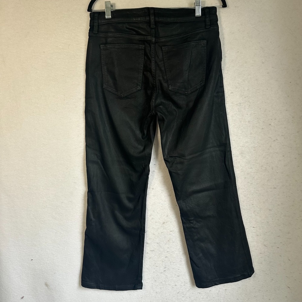 Joes Jeans Womens Size 30 Black Denim The Callie High Rise Cropped Boot WAXED